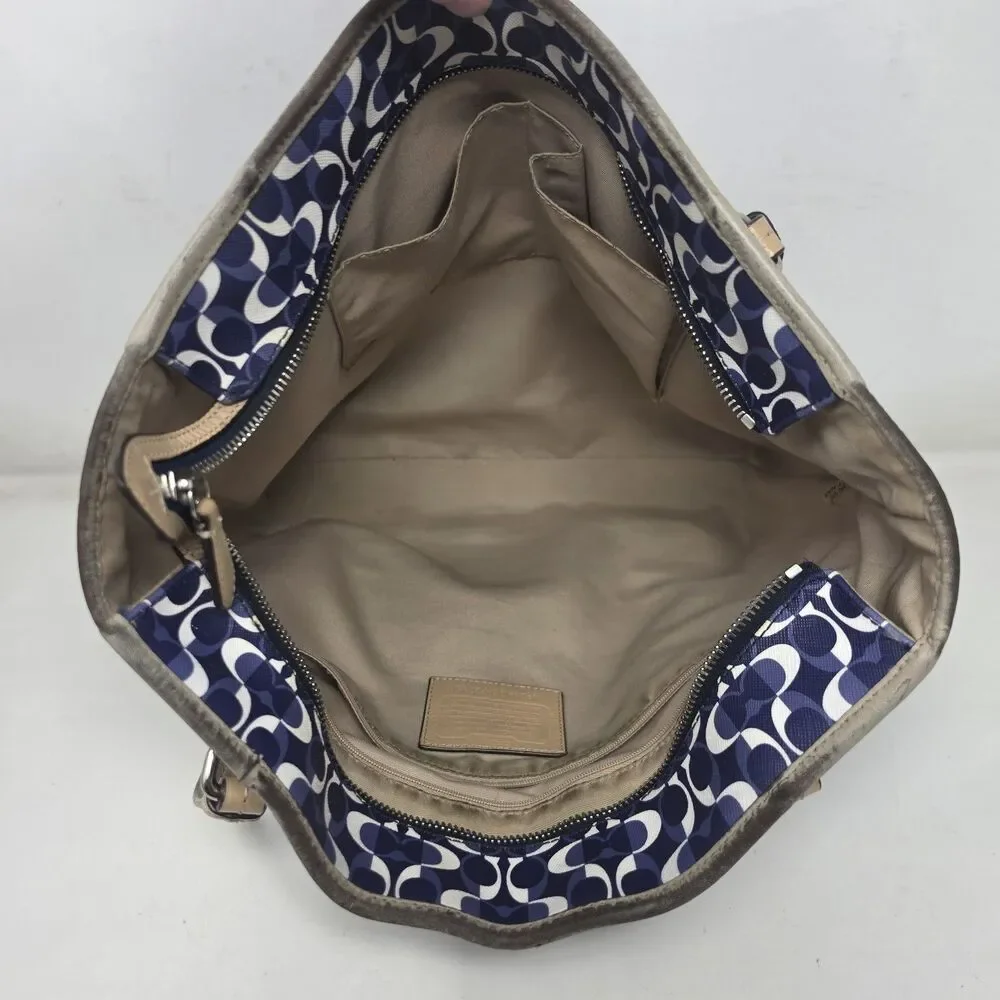 Coach F27350 Peyton Dream C Zip Top Tote Shoulder Bag Monogram Matching Wallet